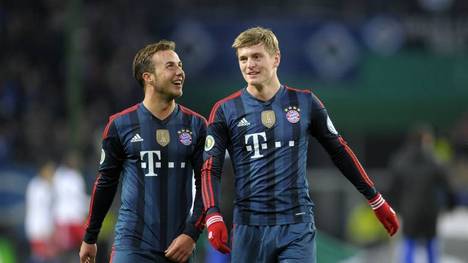 Mario Götze und Toni Kroos spielten in der Saison 2013/14 gemeinsam für den FC Bayern München