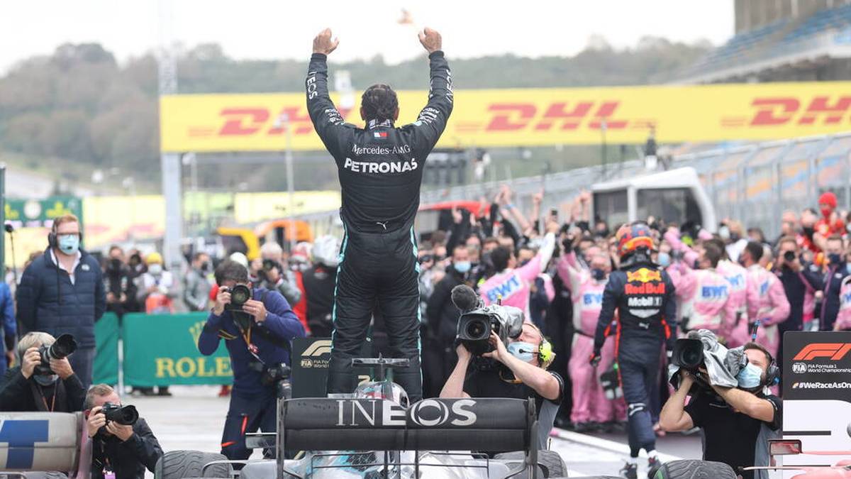 Formel 1 Rekorde: Lewis Hamilton feiert seinen 7. WM Titel.