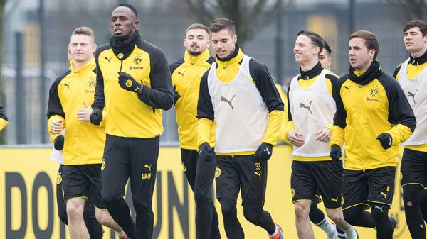 Usain Bolt Trains At Borussia Dortmund