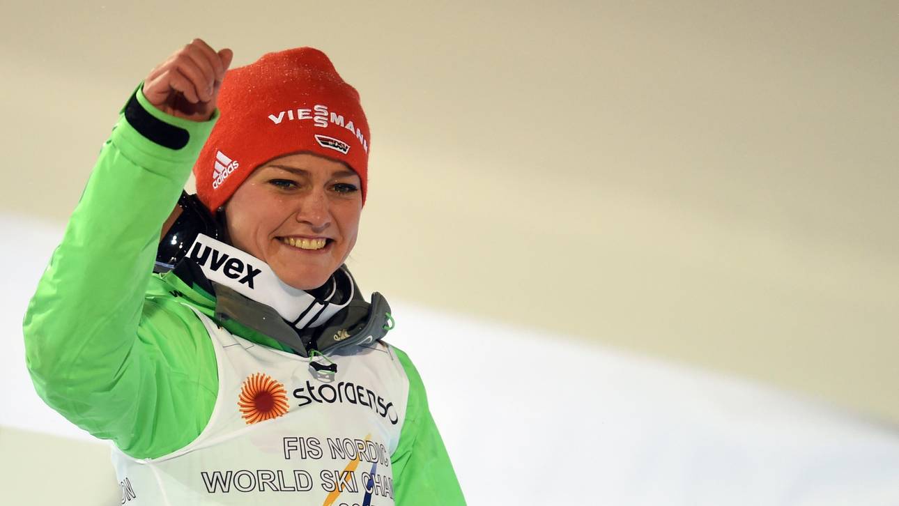 Carina Vogt stürzt im Training