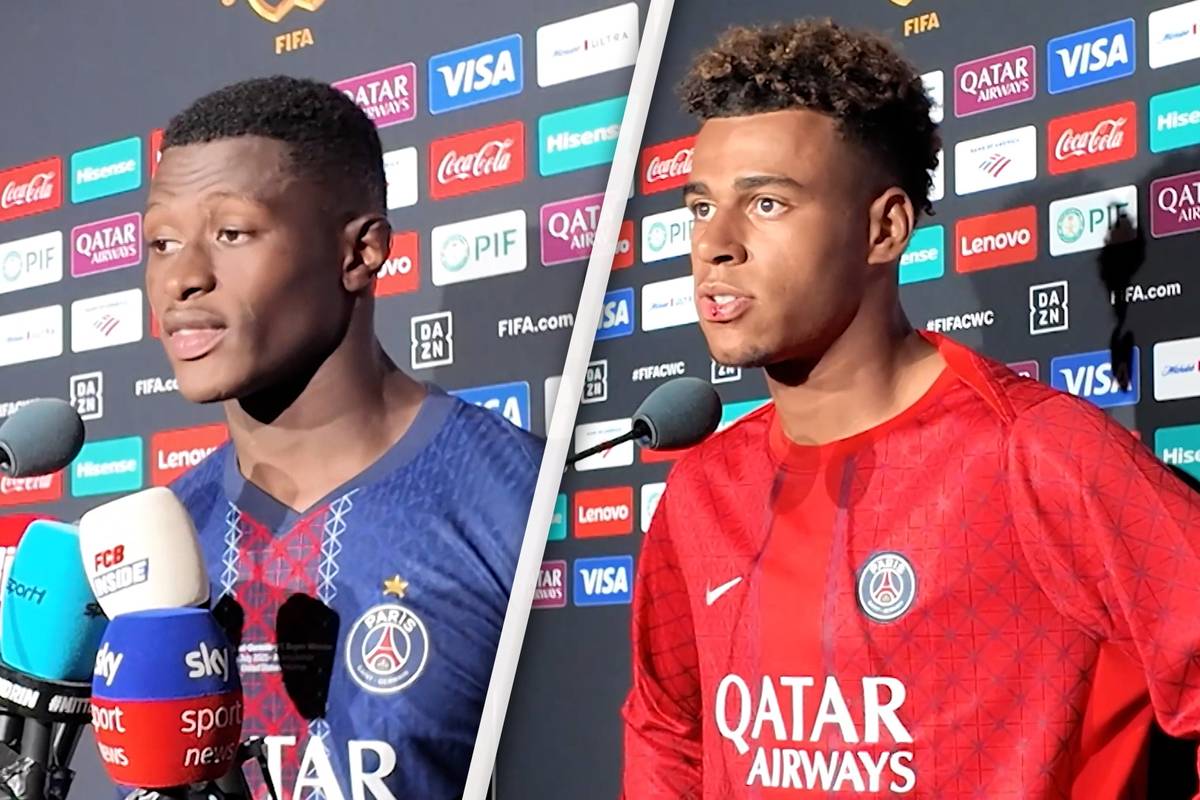 Das Viertelfinale der Klub-WM zwischen dem FC Bayern und Paris Saint-Germain wird von der schweren Verletzung Jamal Musialas überschattet. Désiré Doué und Nuno Mendes fühlen mit ihm.