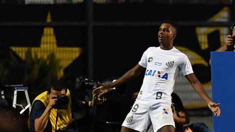 Rodrygo erzielte in den ersten neun Saisonspielen für den FC Santos fünf Tore