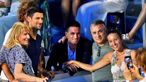 Auch Srdjan Djokovic (2.v.r.) war zu Gast bei der Adria Tour