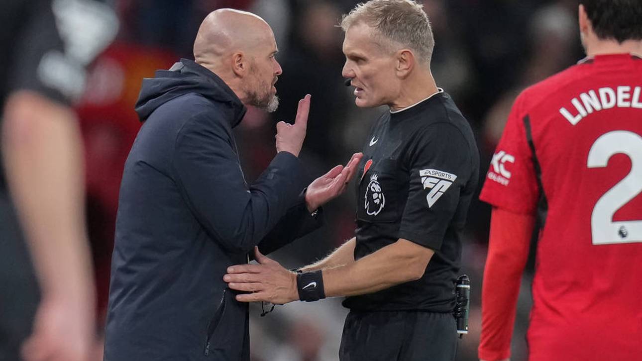 Erik ten Hag beschwert sich Schiedsrichter Graham Scott