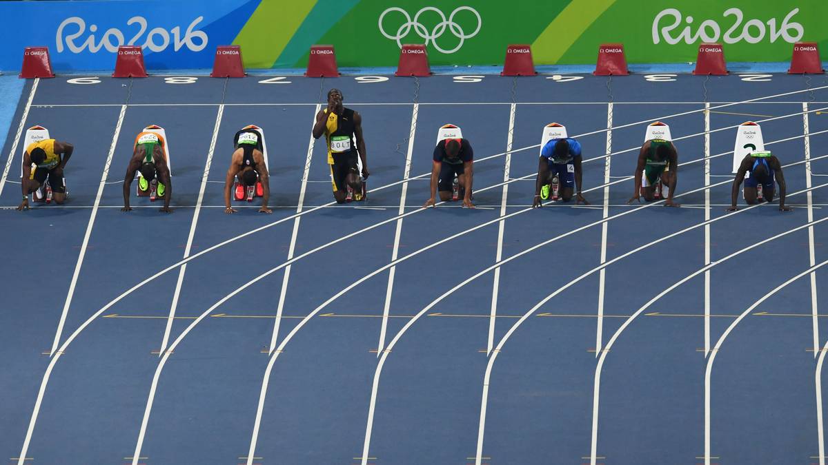 Alle sind bereit? Auf einen gewissen Weltrekordler muss die Konkurrenz noch kurz warten