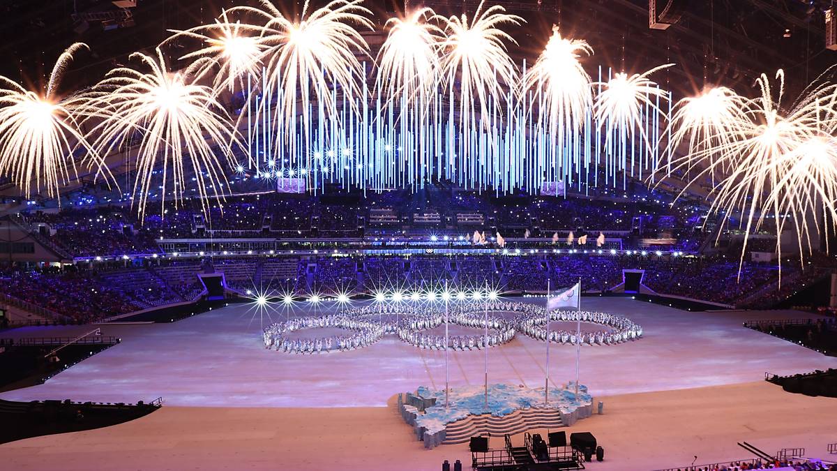 Das Olympiastadion in Sotschi bei der Abschlussfeier