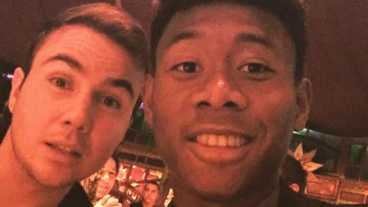 Mario Götze und David Alaba sagen hallo