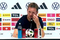 Nach dem bitteren EM-Aus gegen Spanien spricht Julian Nagelsmann über das EM-Turnier. Dabei kämpft der Bundestrainer mit den Tränen.