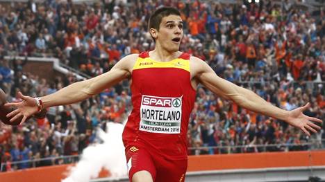 Bruno Hortelano holte bei der Leichtathletik-EM Gold über 200 m