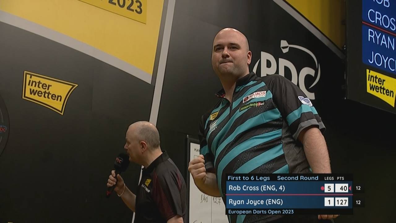 European Darts Open: Rob Cross schlägt Ryan Joyce mit 6:1