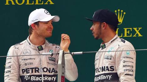 Nico Rosberg und Lewis Hamilton beim Großen Preis von China