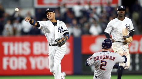 Die New York Yankees gewinnen in der American League Division Series gegen die Cleveland Indians Spiel drei