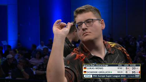 Dominik Grüllich hatte im Viertelfinale der Europe Super League sichtlich Probleme und konnte sein Spiel gegen Lukas Wenig nicht auf die Bühne bringen.