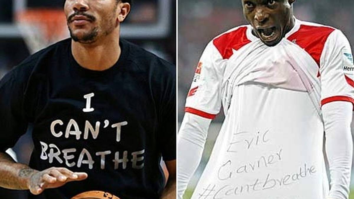 Ende 2014 widmete Anthony Ujah vom 1. FC Köln sein Bundesliga-Tor Eric Garner, einem dunkelhäutigen Amerikaner, der von einem weißen Polizisten erwürgt worden war. Auf dem T-Shirt des Nigerianers stand: "Eric Garner #cantbreathe #justice!" 