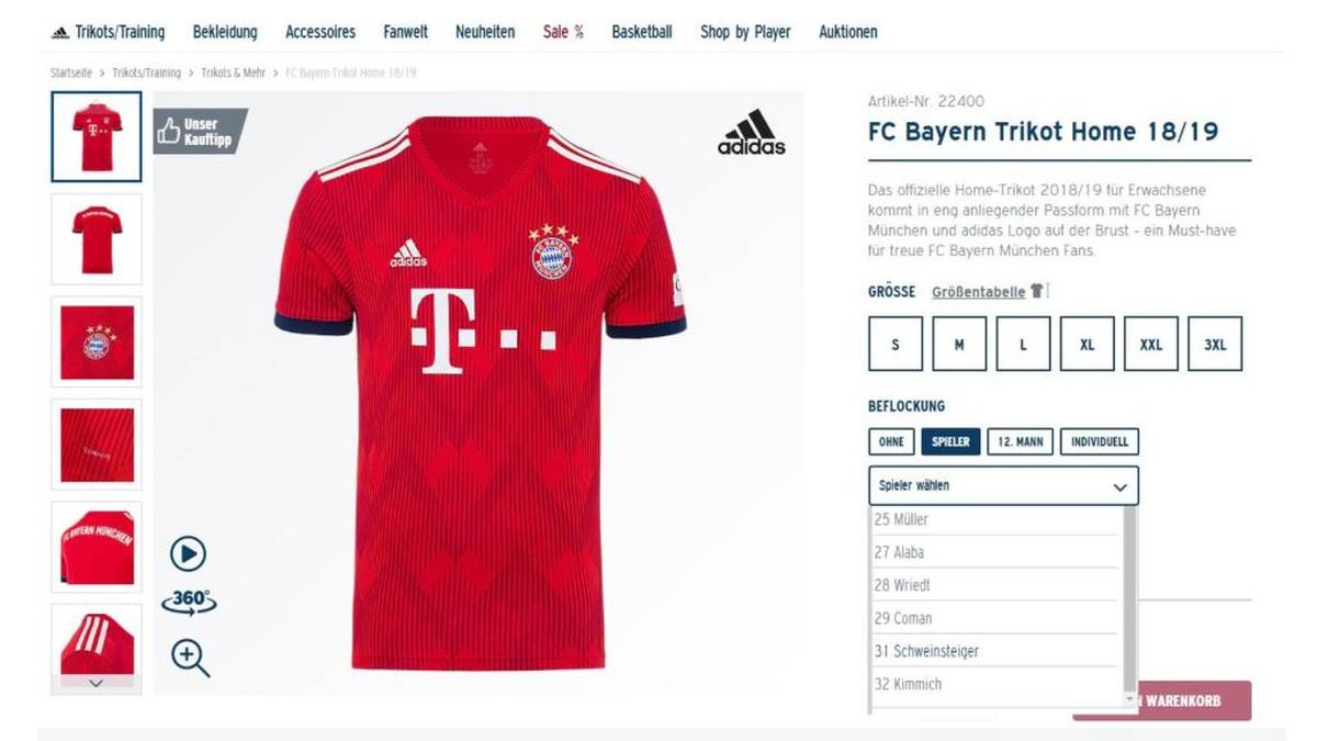 Vor der kommenden Saison ist das Trikot des FC Bayern auch mit dem Namen Schweinsteiger erhältlich