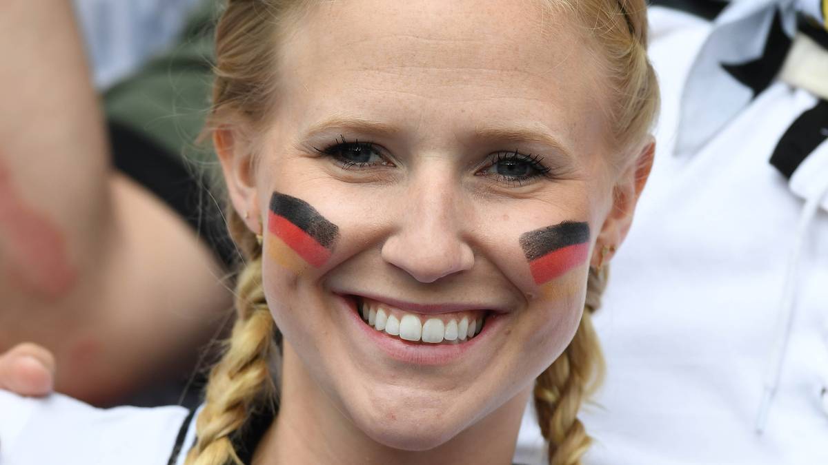 Aber auch das Lächeln dieser deutschen Frau kann sich sehen lassen