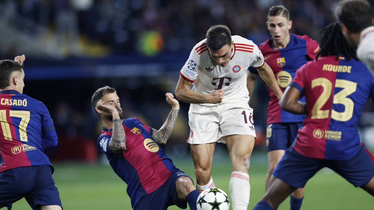 Joao Palhinha in Aktion gegen den FC Barcelona 