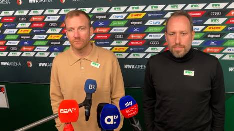 Die FCA-Bosse Michael Ströll und Benjamin Weber erklären die Trennung von Cheftrainer Sandro Wagner.