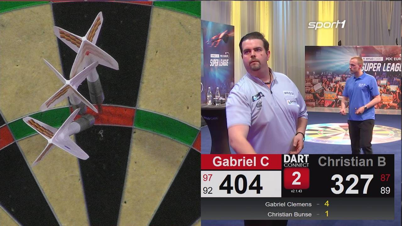 HYLO CARE PDC Europe Super League: Gabriel Clemens gegen Christian Bunse