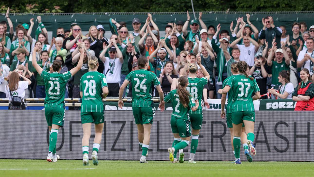Jubel bei den Frauen von Werder Bremen