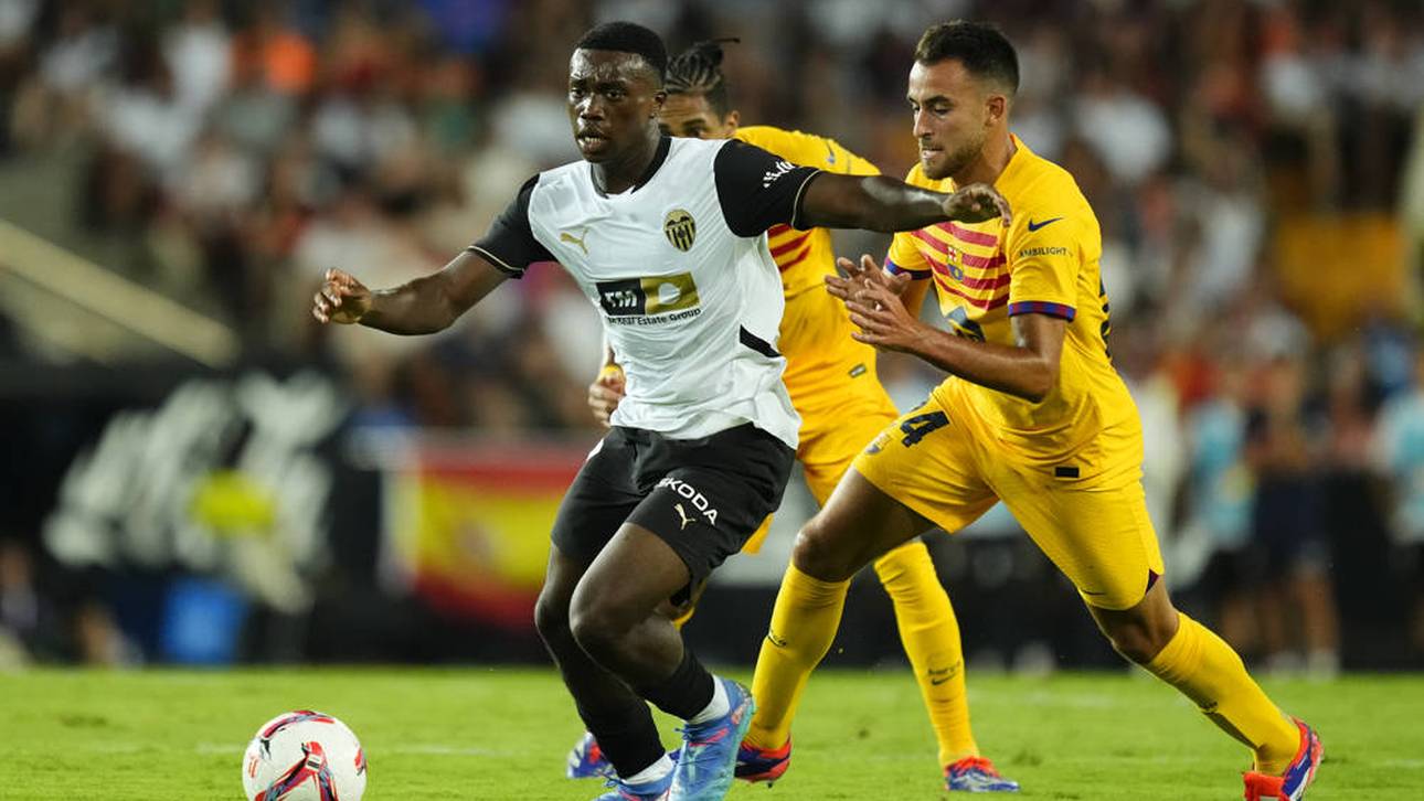 David Otorbi feierte gegen den FC Barcelona sein Debüt in La Liga für den FC Valencia