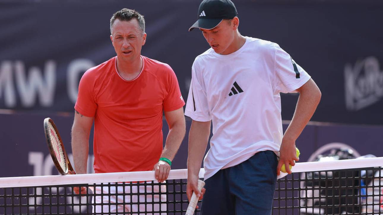 Justin Engel mit seinem Trainer Philipp Kohlschreiber