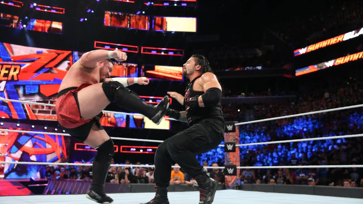 Es sieht so aus, als würden Joe, Reigns und Strowman das Match nun unter sich ausmachen