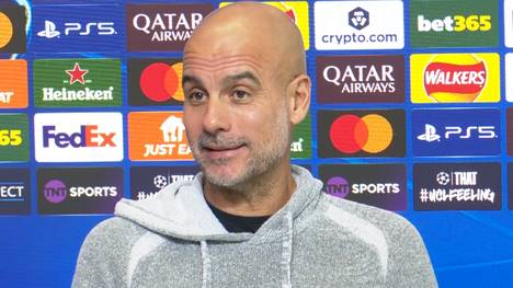 Vor dem Duell gegen den BVB lobt Manchester City Trainer Pep Guardiola seinen Stürmer Erling Haaland in höchsten Tönen.