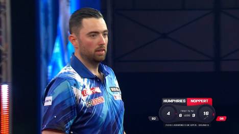 Luke Humphries verliert im Achtelfinale der UK Open gegen Danny Noppert und wirft 23 Darts am Doppel vorbei.