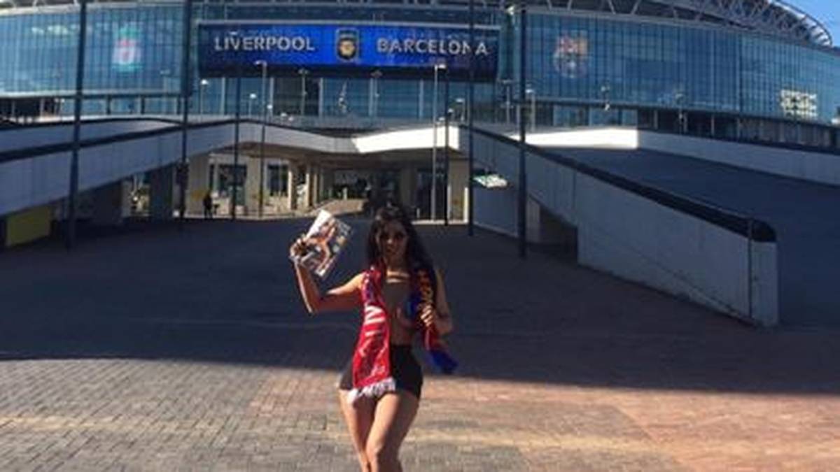 Beim international Champions Cup ist  Suzy Cortez natürlich auch zugegen