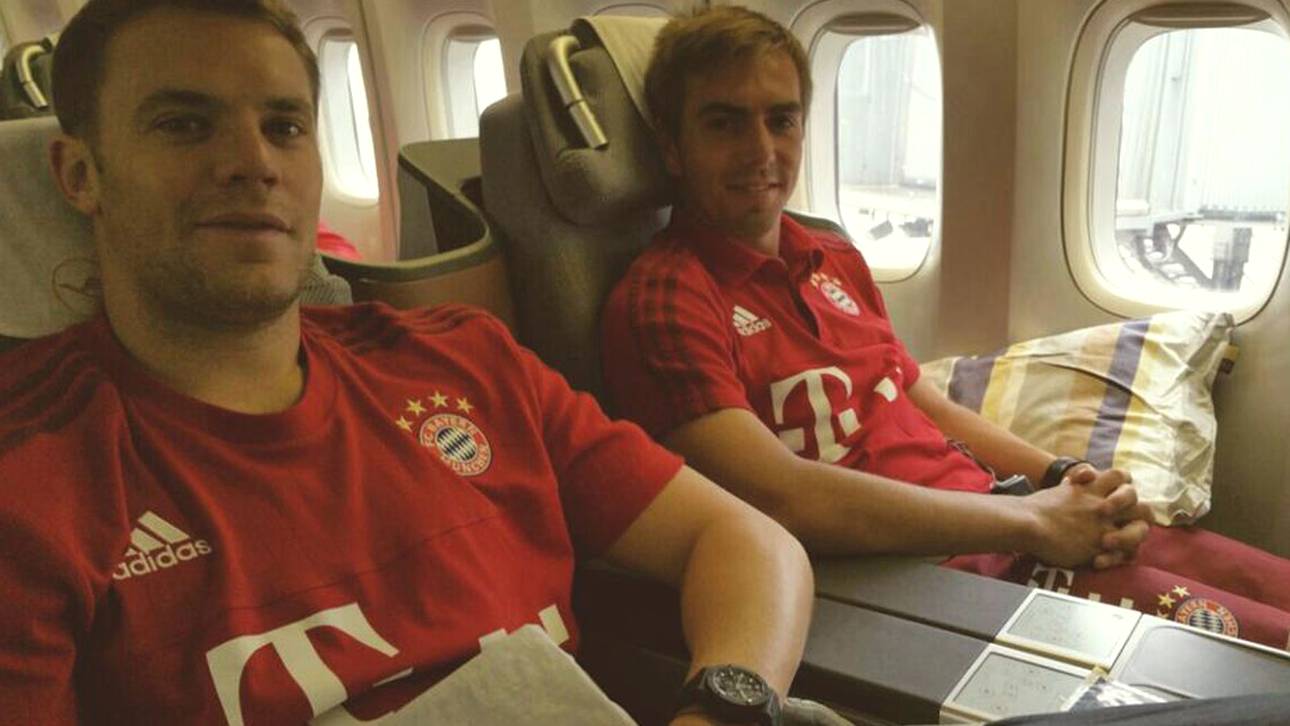 Bayern stecken auf Rollfeld fest