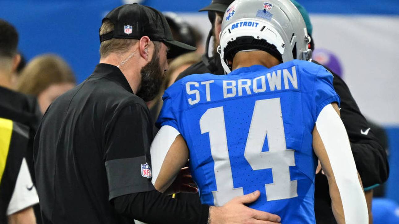 Amon-Ra St. Brown musste im NFL-Kracher seiner Detroit Lions gegen die Green Bay Packers verletzt vom Feld