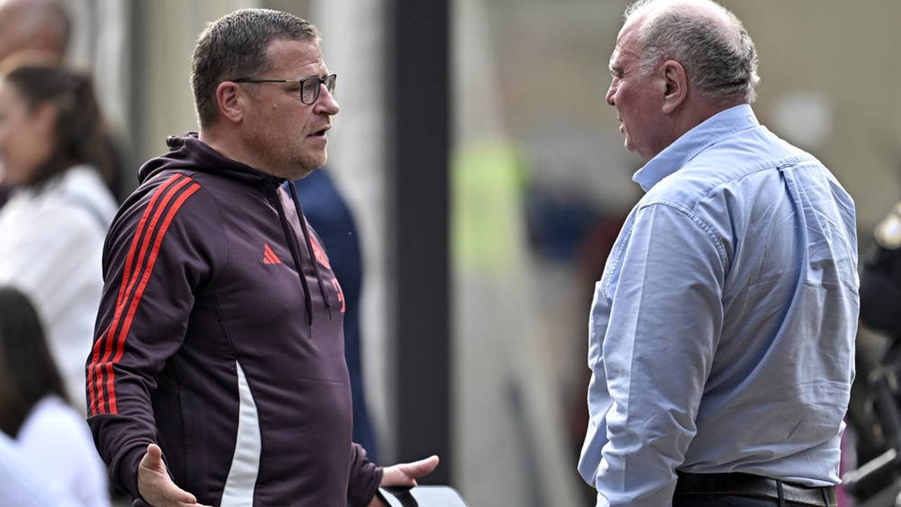 Max Eberl (l.) hat beim FC Bayern keinen leichten Stand