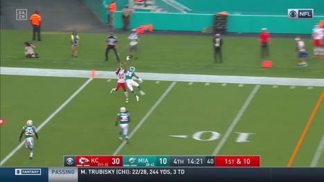 Super-Bowl-Champion Kansas City Chiefs gewinnt bei den Miami Dolphins um Hoffnungsträger Tua Tagovailoa 33:27.