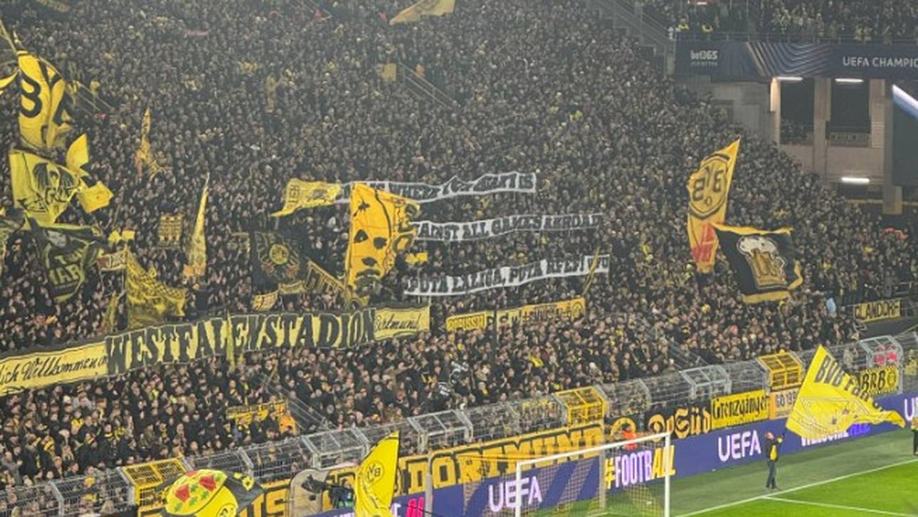 Die BVB-Fans zeigen eine eindeutige Botschaft