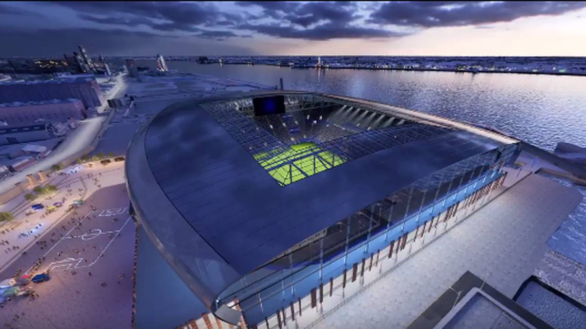 Es gab schon schlechtere Standorte für ein Fußball-Stadion. England und vor allem die Fans des FC Everton müssen sich allerdings noch mindestens bis zur Saison 2023/24 gedulden. Erst dann soll diese optische Augenweide fertiggestellt werden