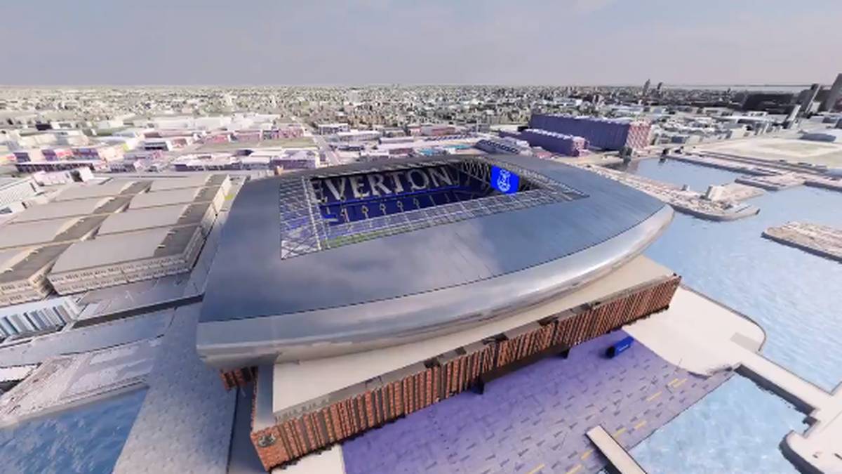 FC EVERTON: In Liverpool soll etwas Großes entstehen. Der FC Everton, Lokalrivale der "Reds" plant dieses hochmoderne Stadion direkt am Wasser