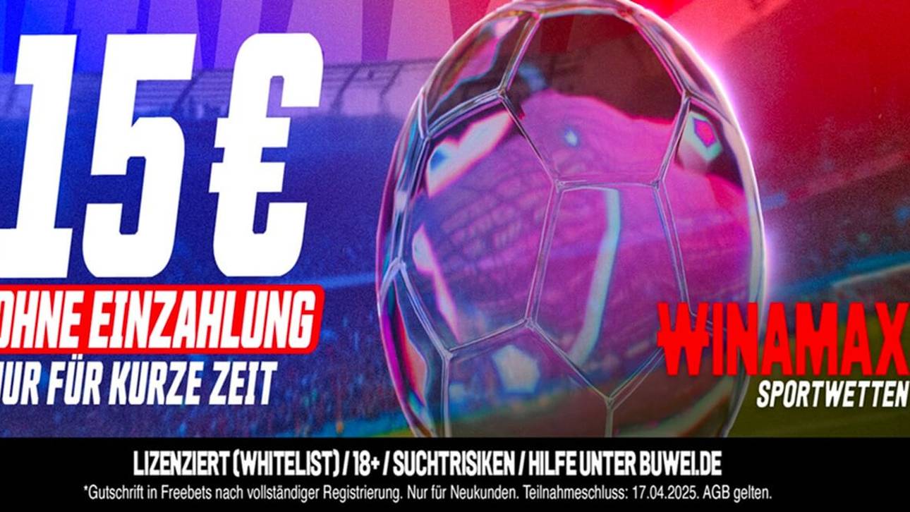 Nur für kurze Zeit: 15 € Gratiswette bei Winamax