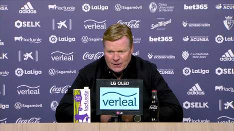 Nach Ilaix Moribas Traumtor im Spiel gegen Osasuna hat Barca-Trainer Ronald Koeman nichts als Lob für den Youngster übrig.
