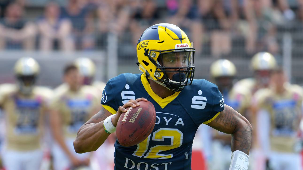 Monarchs-Receiver Mitchell Paige gelang bereits sein 14. Touchdown der Saison