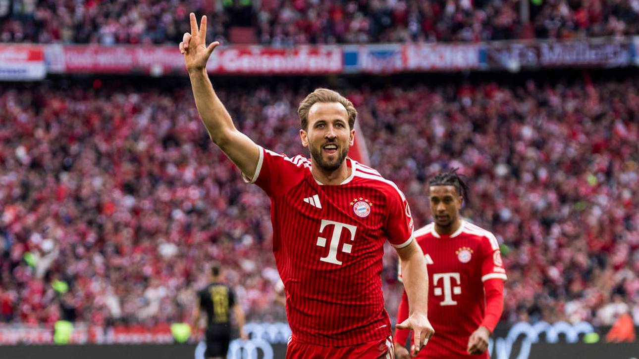 Harry Kane schoss im letzten Bundesliga-Spiel der Saison noch einmal drei Tore für den FC Bayern