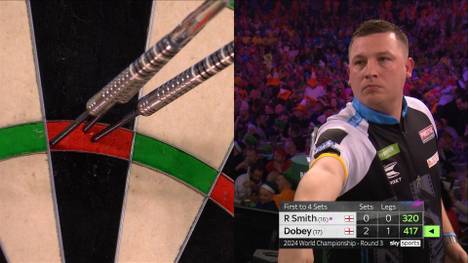 Ross Smith verliert gegen Chris Dobey in der dritten Runde der Darts-Weltmeisterschaft mit 4:2 und scheitert somit erneut in Runde 3.