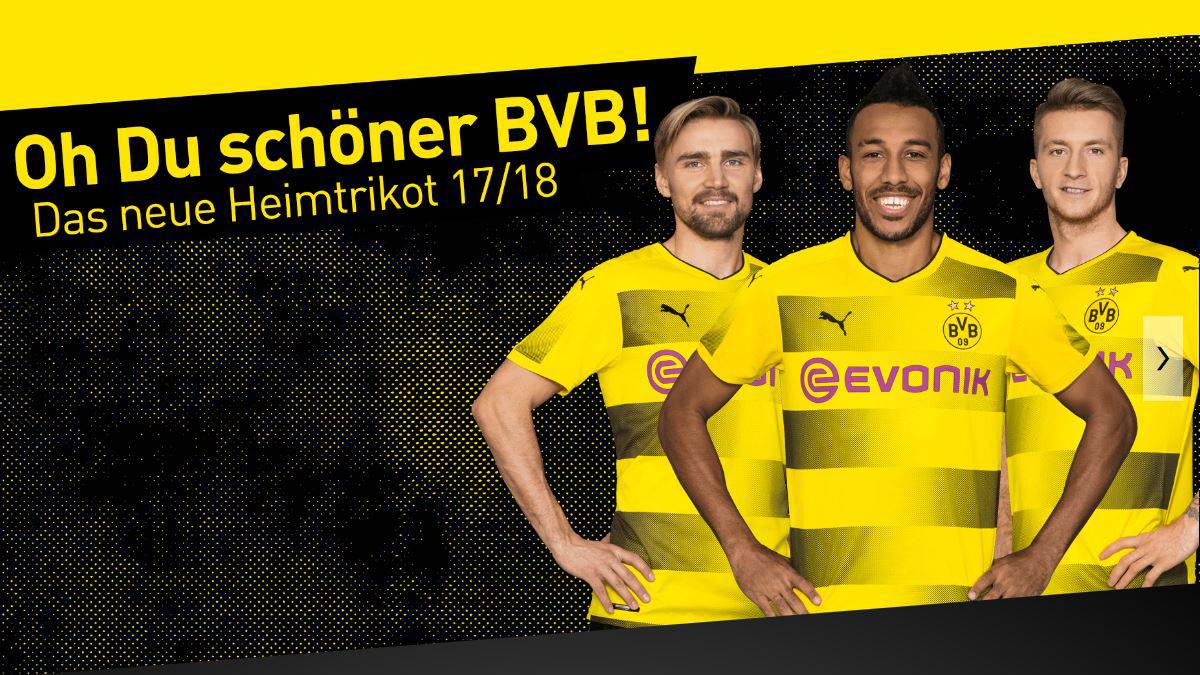 Anders der BVB: Natürlich bleibt die Borussia den Farben gelb-schwarz treu