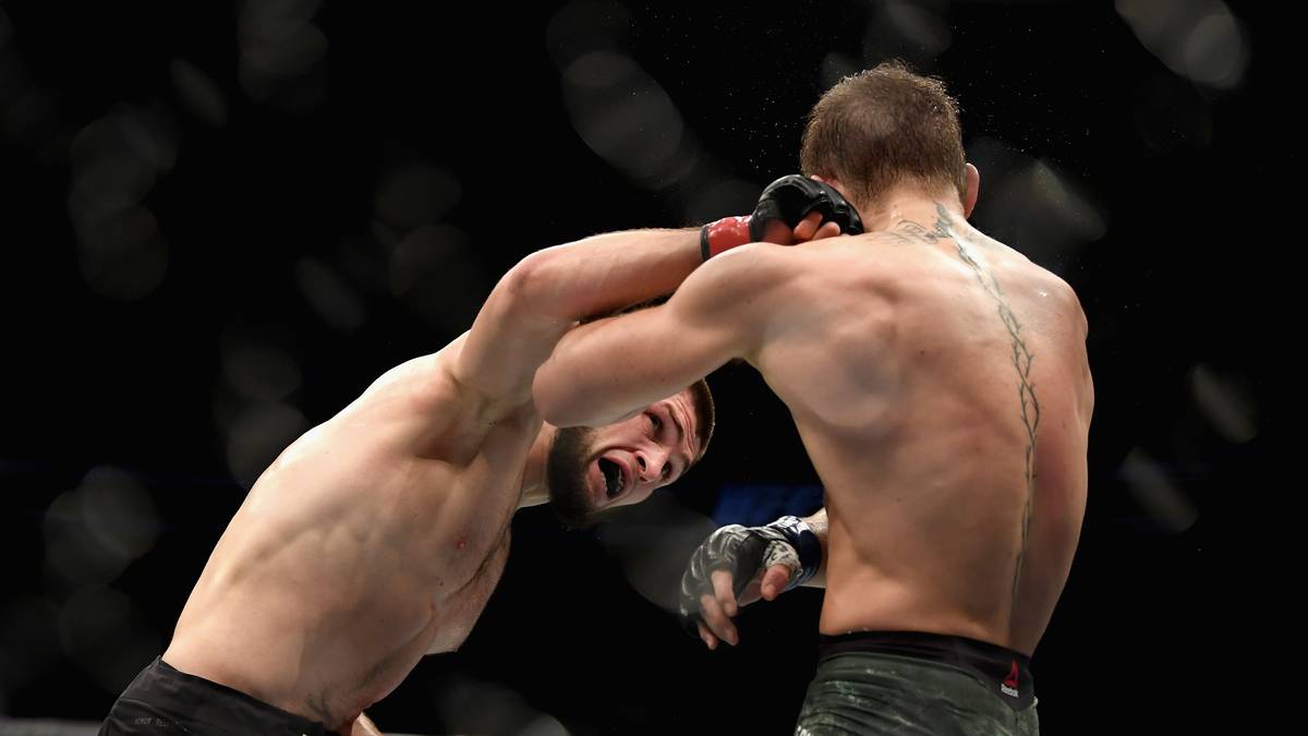 In der zweiten Runde setzt sich der Eindruck fort. Khabib setzt mehr und kräftigere Treffer