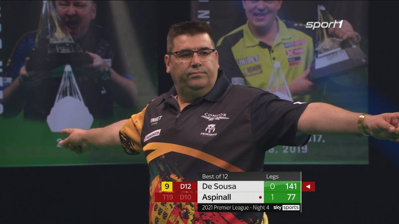 Darts Premier League: Jose de Sousa und Nathan Aspinall trennen sich mit 6:6
