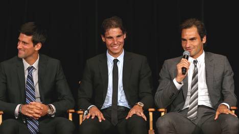 Novak Djokovic, Rafael Nadal und Roger Federer (v.l.) sind die erfolgreichsten Tennis-Spieler des letzten Jahrzehnts