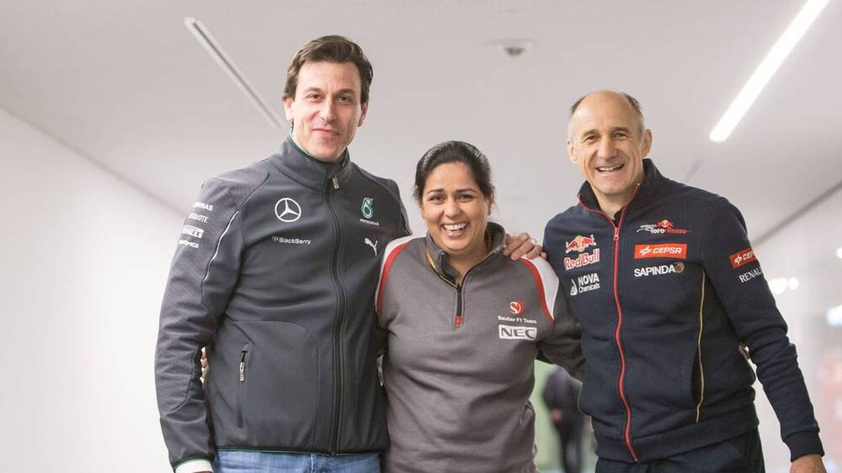 In der Saison 2014 waren gleich drei Teamchefs aus Österreich (v.l.n.r.): Toto Wolff (Mercedes), Monisha Kaltenborn (Sauber) und Franz Tost (Toro Rosso)