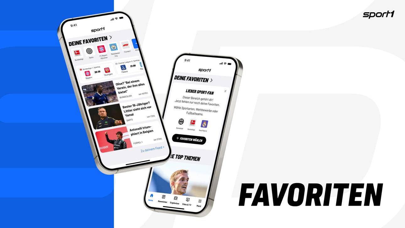 Neuigkeiten zu deinen persönlichen Favoriten - ob Teams, Ligen oder Sportarten - findest du ab sofort ganz unkompliziert