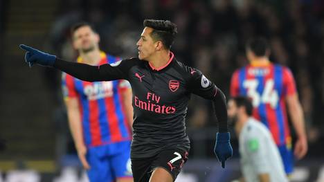 Alexis Sanchez schnürte im Spiel gegen Crystal Palace einen Doppelpack für Arsenal
