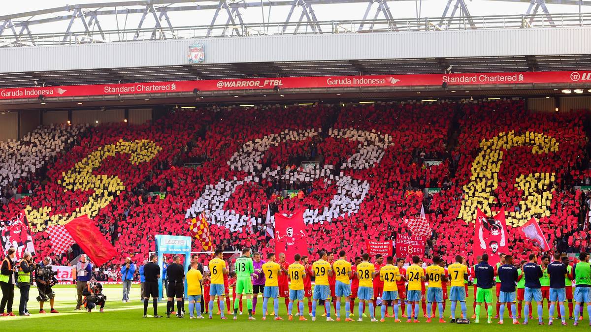 Die Anhänger feiern ihren Mr. Liverpool mit einer beeindruckenden Choreo